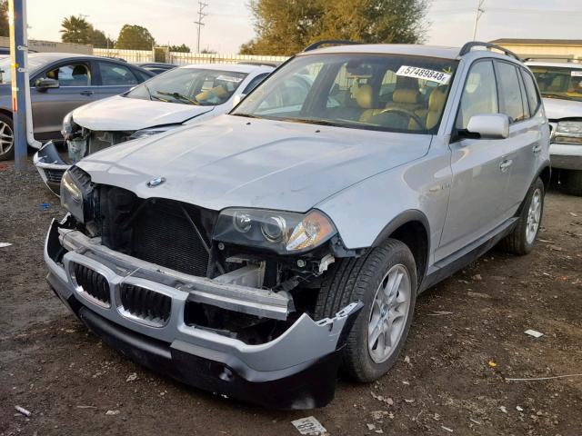 WBXPA73424WB25643 - 2004 BMW X3 2.5I SILVER photo 2