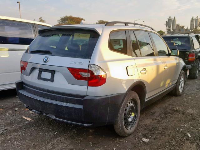 WBXPA73424WB25643 - 2004 BMW X3 2.5I SILVER photo 4