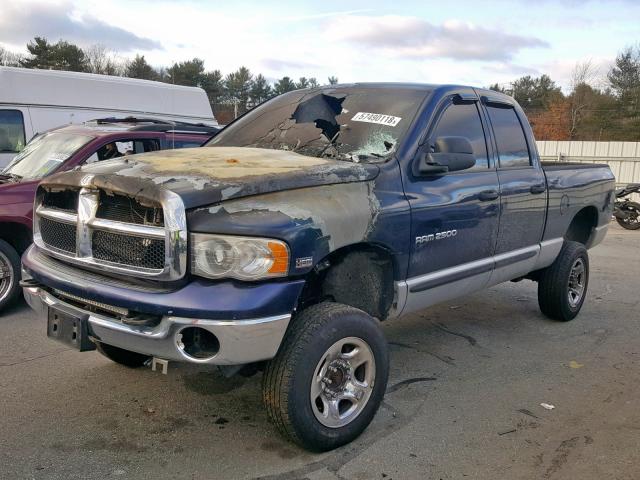 1D7KU28DX4J152731 - 2004 DODGE RAM 2500 S BLUE photo 2