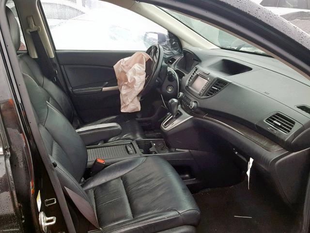 5J6RM4H77EL045327 - 2014 HONDA CR-V EXL BLACK photo 5