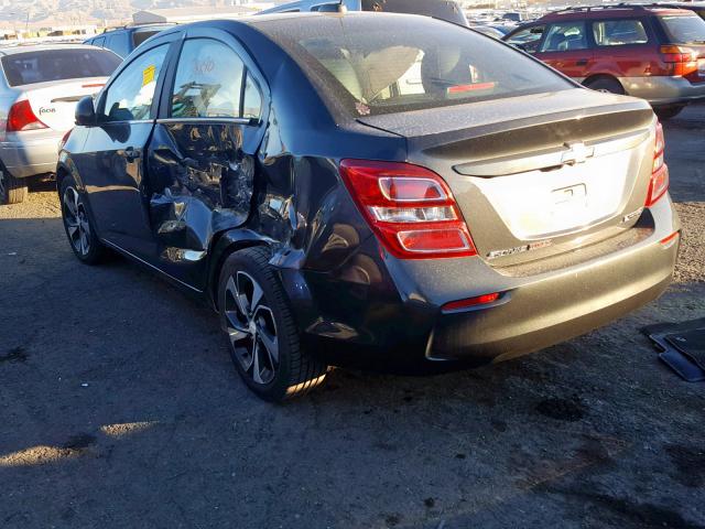 1G1JF5SBXH4127642 - 2017 CHEVROLET SONIC PREM GRAY photo 3