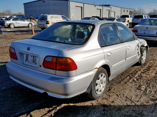2HGEJ6612YH564456 - 2000 HONDA CIVIC BASE SILVER photo 4