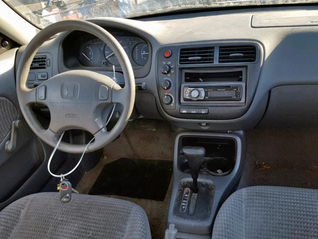 2HGEJ6612YH564456 - 2000 HONDA CIVIC BASE SILVER photo 9