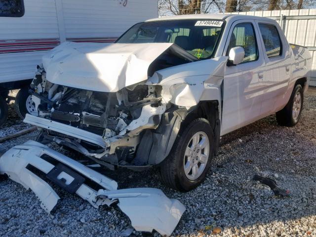 2HJYK16436H554260 - 2006 HONDA RIDGELINE WHITE photo 2