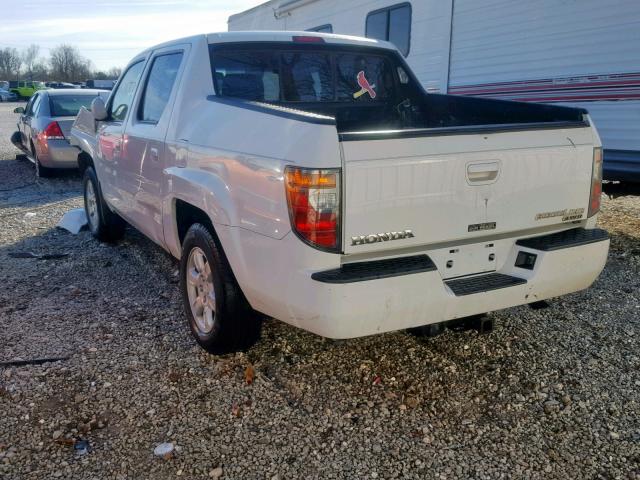 2HJYK16436H554260 - 2006 HONDA RIDGELINE WHITE photo 3