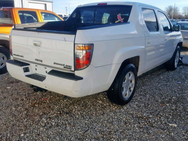 2HJYK16436H554260 - 2006 HONDA RIDGELINE WHITE photo 4