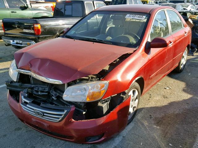 KNAFE121385527016 - 2008 KIA SPECTRA EX RED photo 2