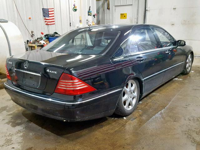 WDBNG84JX5A438043 - 2005 MERCEDES-BENZ S 500 4MAT BLACK photo 4