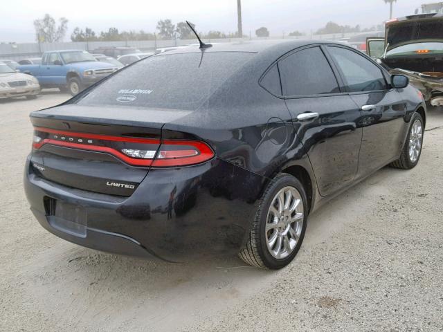 1C3CDFCA8DD155603 - 2013 DODGE DART LIMIT BLACK photo 4