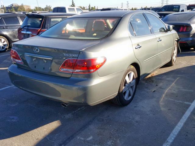 JTHBA30G665165419 - 2006 LEXUS ES 330 GREEN photo 4