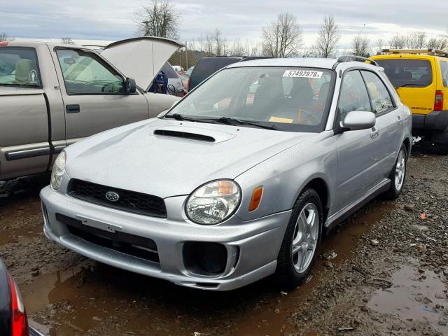 JF1GG29672G820752 - 2002 SUBARU IMPREZA WR SILVER photo 2