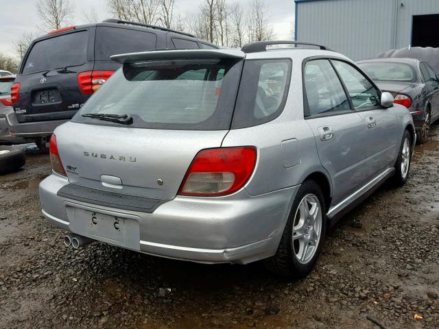 JF1GG29672G820752 - 2002 SUBARU IMPREZA WR SILVER photo 4