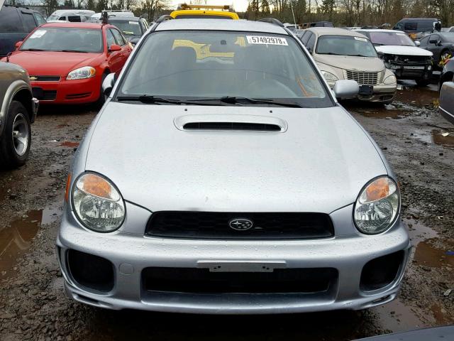 JF1GG29672G820752 - 2002 SUBARU IMPREZA WR SILVER photo 9