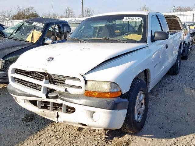 1B7GL32N22S504668 - 2002 DODGE DAKOTA SPO WHITE photo 2