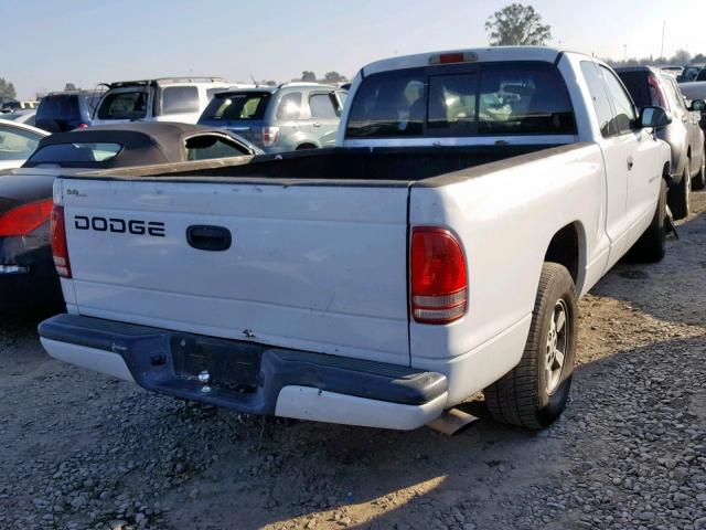 1B7GL32N22S504668 - 2002 DODGE DAKOTA SPO WHITE photo 4