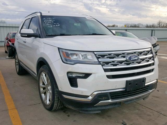 1FM5K7FH9JGB30353 - 2018 FORD EXPLORER L WHITE photo 1