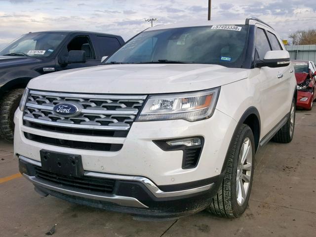 1FM5K7FH9JGB30353 - 2018 FORD EXPLORER L WHITE photo 2