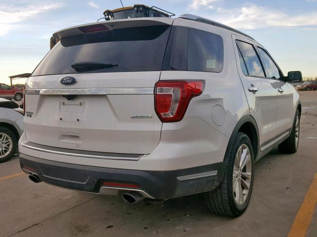 1FM5K7FH9JGB30353 - 2018 FORD EXPLORER L WHITE photo 4