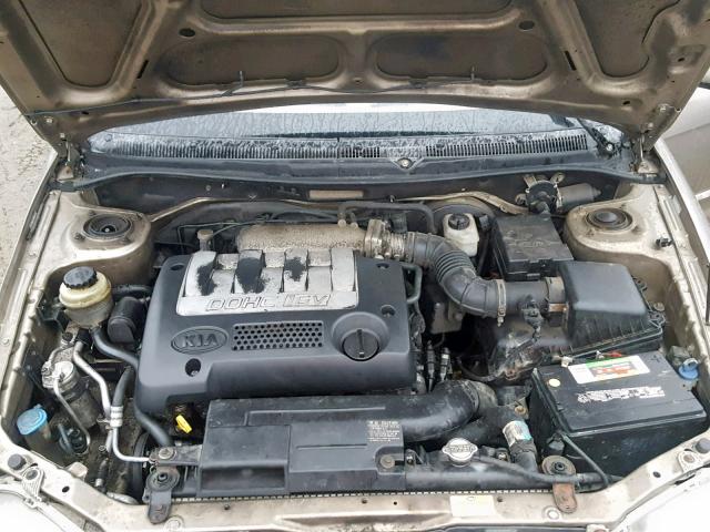 KNAFB121325182926 - 2002 KIA SPECTRA BA GOLD photo 7