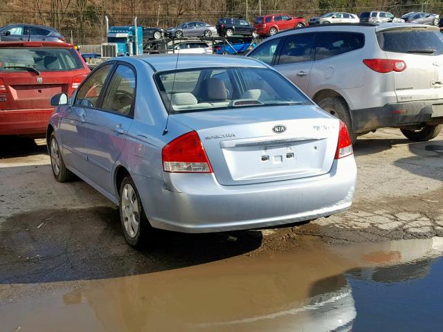 KNAFE121475485793 - 2007 KIA SPECTRA EX BLUE photo 3