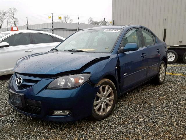 JM1BK323381875185 - 2008 MAZDA 3 S BLUE photo 2