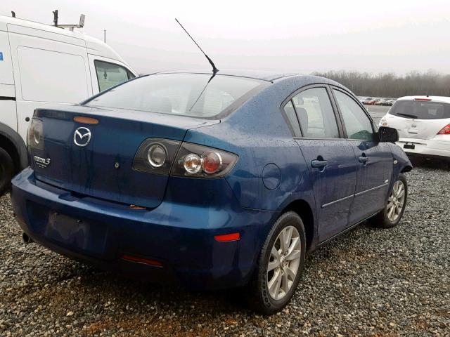 JM1BK323381875185 - 2008 MAZDA 3 S BLUE photo 4