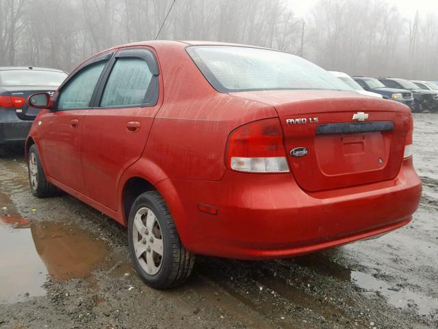 KL1TD56666B583754 - 2006 CHEVROLET AVEO BASE Qırmızı foto 3