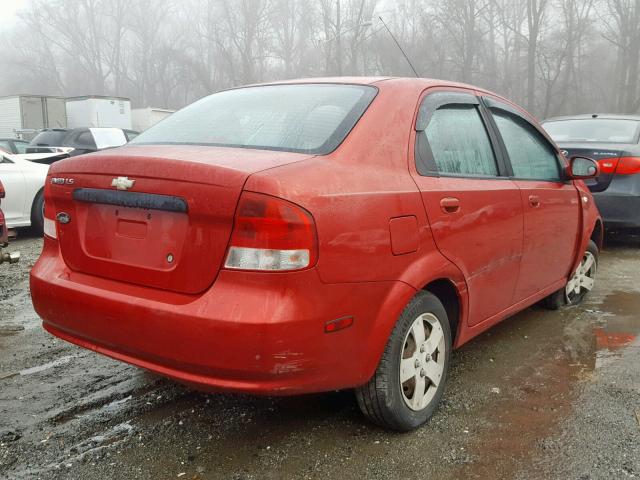 KL1TD56666B583754 - 2006 CHEVROLET AVEO BASE Qırmızı foto 4