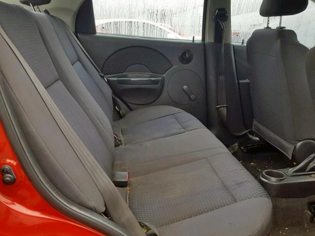 KL1TD56666B583754 - 2006 CHEVROLET AVEO BASE Qırmızı foto 6