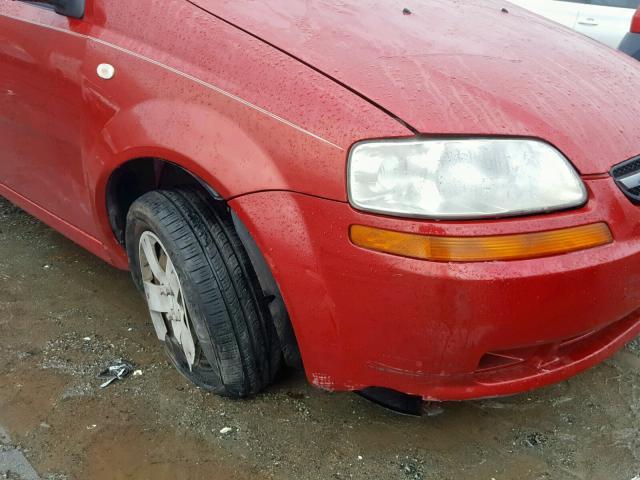 KL1TD56666B583754 - 2006 CHEVROLET AVEO BASE Qırmızı foto 9