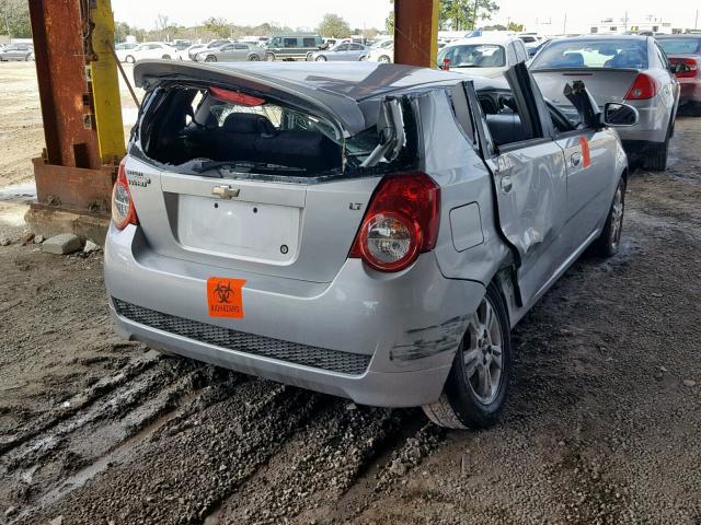 KL1TD6DE4BB222257 - 2011 CHEVROLET AVEO LS SILVER photo 4