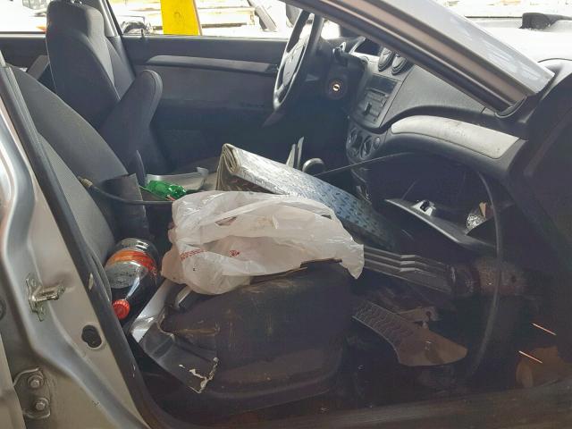 KL1TD6DE4BB222257 - 2011 CHEVROLET AVEO LS SILVER photo 5