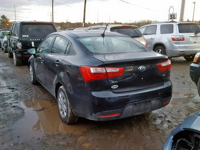 KNADM4A38D6284824 - 2013 KIA RIO LX BLACK photo 3