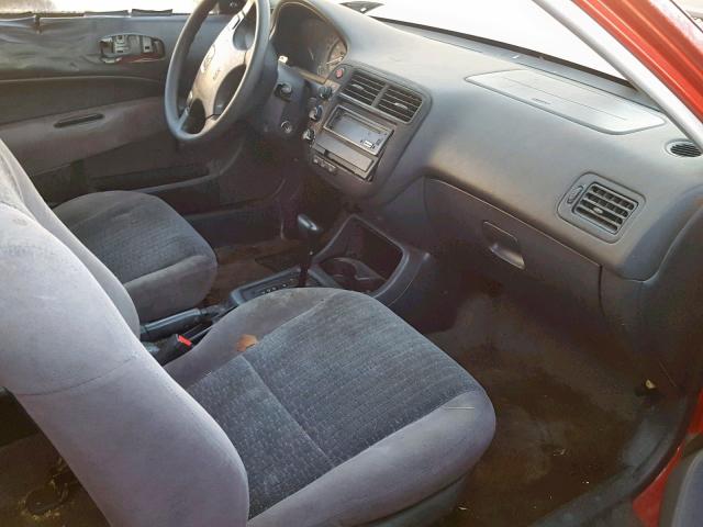 1HGEJ6228YL014647 - 2000 HONDA CIVIC DX RED photo 5