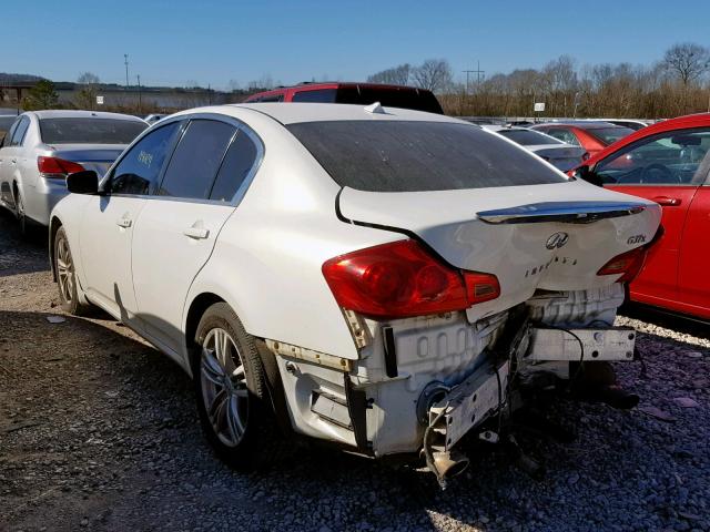 JN1CV6AR5BM402254 - 2011 INFINITI G37 WHITE photo 3