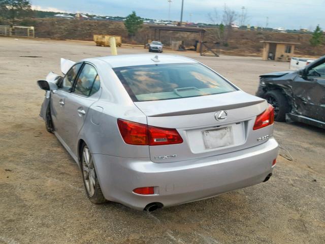 JTHBK262975034683 - 2007 LEXUS IS 250 SILVER photo 3