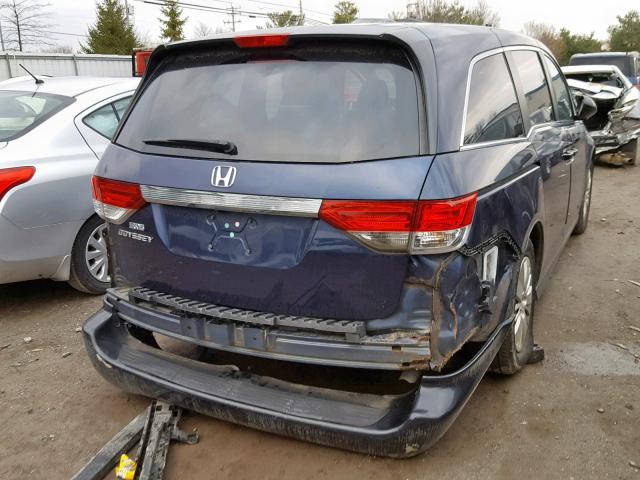 5FNRL5H29EB060207 - 2014 HONDA ODYSSEY LX BLUE photo 4