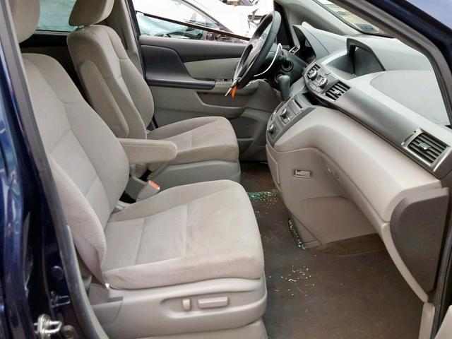 5FNRL5H29EB060207 - 2014 HONDA ODYSSEY LX BLUE photo 5