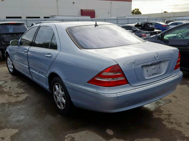 WDBNG70J61A159392 - 2001 MERCEDES-BENZ S 430 GRAY photo 3