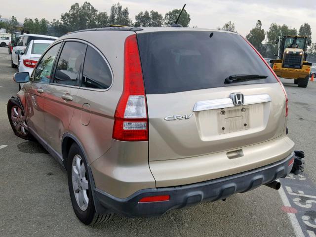 JHLRE38707C052011 - 2007 HONDA CR-V EXL GOLD photo 3