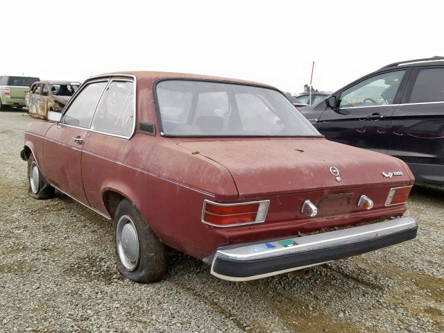 0L11ND9197364 - 1974 OPEL 1900 BURGUNDY photo 3