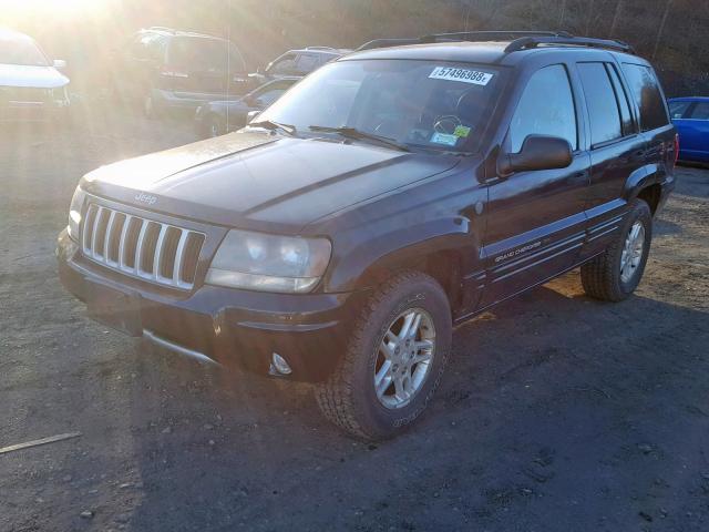 1J4GW48N44C430312 - 2004 JEEP GRAND CHER BLACK photo 2