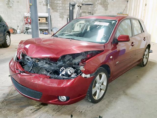 JM1BK343761448604 - 2006 MAZDA 3 HATCHBAC BURGUNDY photo 2