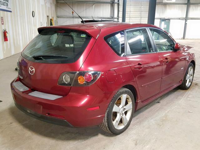 JM1BK343761448604 - 2006 MAZDA 3 HATCHBAC BURGUNDY photo 4