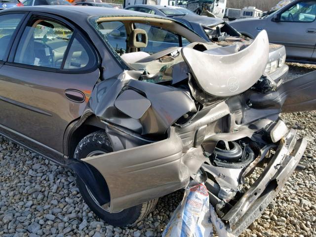 1G2WK52J11F172869 - 2001 PONTIAC GRAND PRIX TAN photo 9
