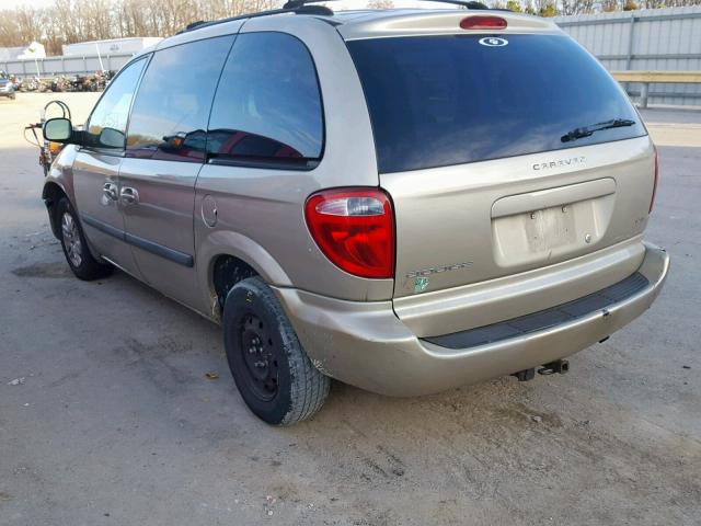 1D4GP45R86B694574 - 2006 DODGE CARAVAN SX TAN photo 3