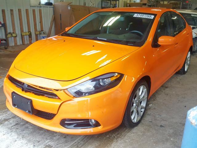 1C3CDFBA4DD288845 - 2013 DODGE DART SXT ORANGE photo 2