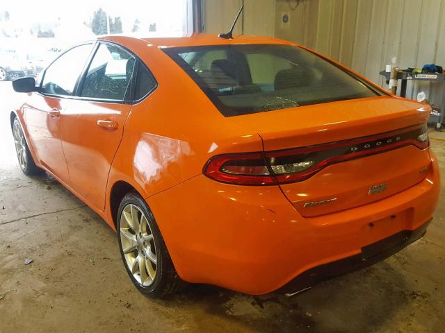 1C3CDFBA4DD288845 - 2013 DODGE DART SXT ORANGE photo 3