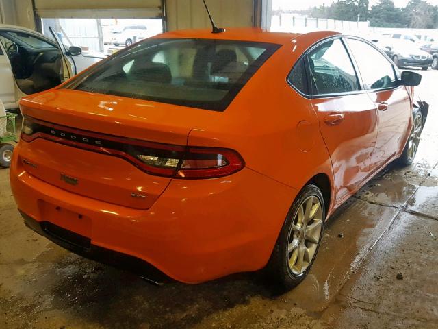 1C3CDFBA4DD288845 - 2013 DODGE DART SXT ORANGE photo 4