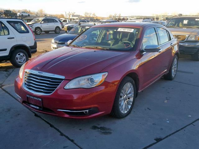 1C3CCBCG4CN106374 - 2012 CHRYSLER 200 LIMITE RED photo 2